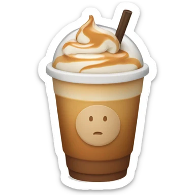 Caramel ice latte sticker