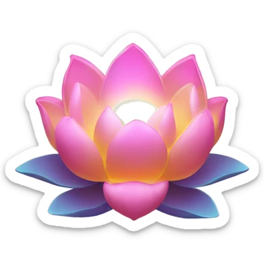 A glowing lotus flower with shimmering petals, surrounded by soft, floating orbs of light.

 sticker