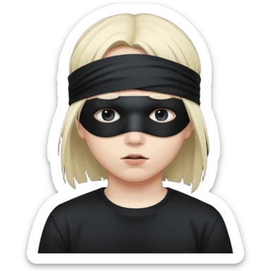 blindfolded emo sticker