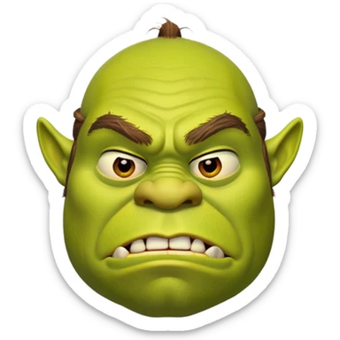 iconic Shrek face sticker