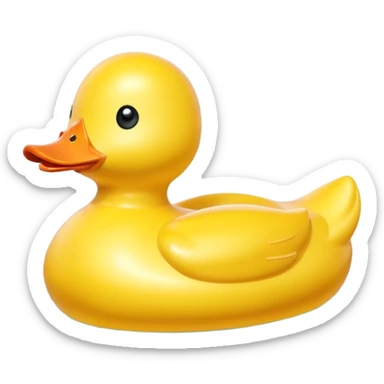 duck-shaped inflatable pool float floating on water, bright yellow rubber duck design, glossy plastic texture, gentle water ripples, summer pool vibe, 3D cartoon style, mobile game icon style, clean composition, no people, no text, no watermark

 sticker