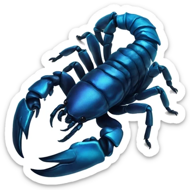 Black and blue duochrome Scorpion realistic sticker