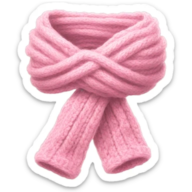 Light pink knitted scarf sticker
