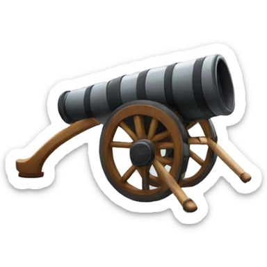 Cannon with hockey sticker