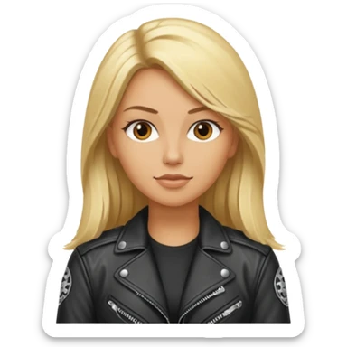 triathlete long blonde hair woman biker sticker