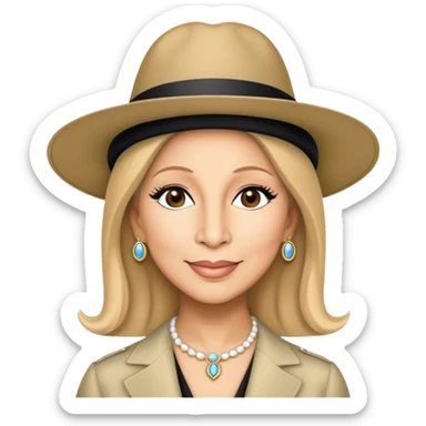barbra streisand with hat sticker