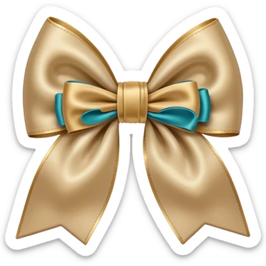 Beige bow sticker