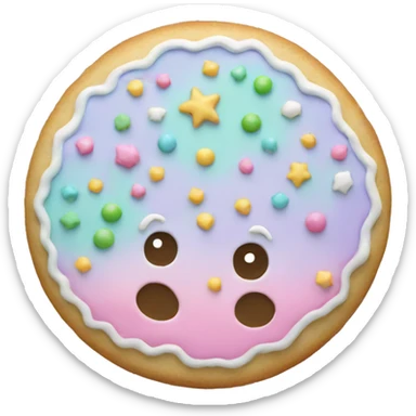 Pastel Christmas cookie sticker