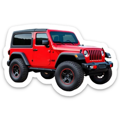 Jeep Wrangler - Jeep (Model Year: 2022) (Iconic colour: Red) sticker