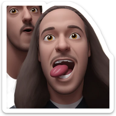 playful interaction between friends sticker