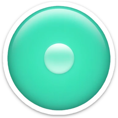 turquoise circle sticker
