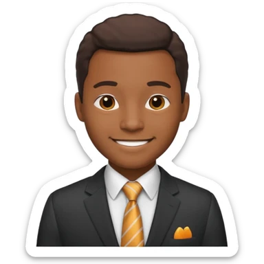 African American Man as a Office worker sticker