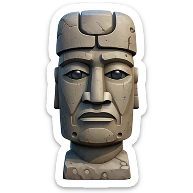 Moai statue with the face of Han Solo sticker