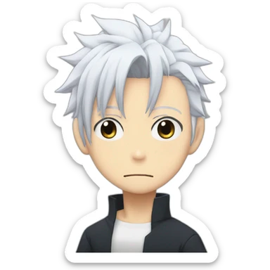 Gojo Satoru Jujutsu Kaisen anime white hair sticker