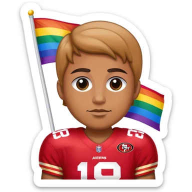 Gay pride 49ers fan sticker