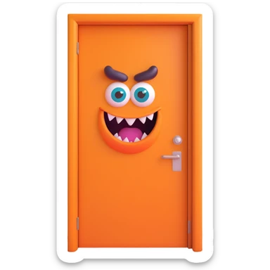 The door to my monster room sticker