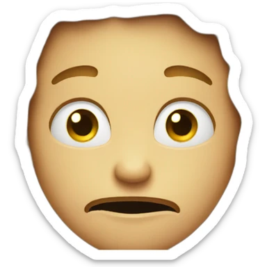 very unhappy smile sticker