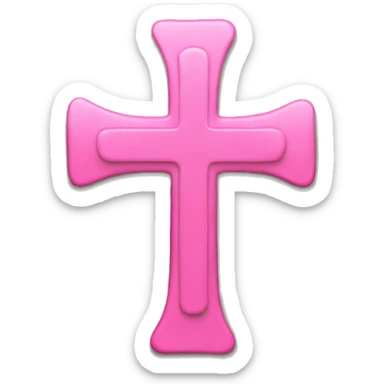 Pink cross sticker