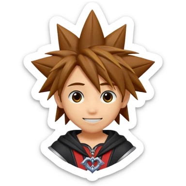 sora de kingdom hearts qui est souriant sticker