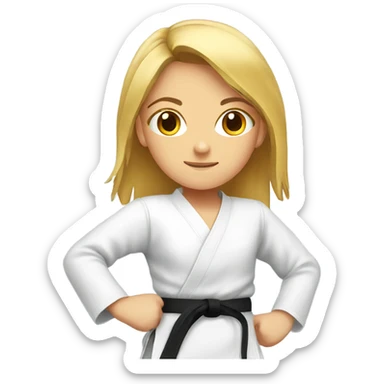 girl karate sticker