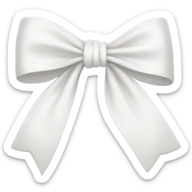 White bow sticker