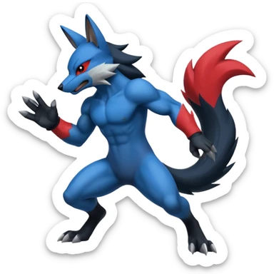 Lucario-Zoroark-fusion sticker