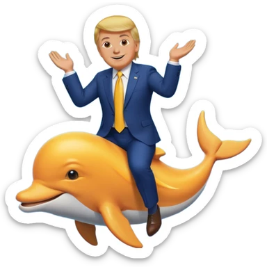i’m trump at walmart while riding a dolphin sticker