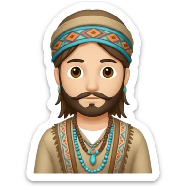 boho fashion man sticker