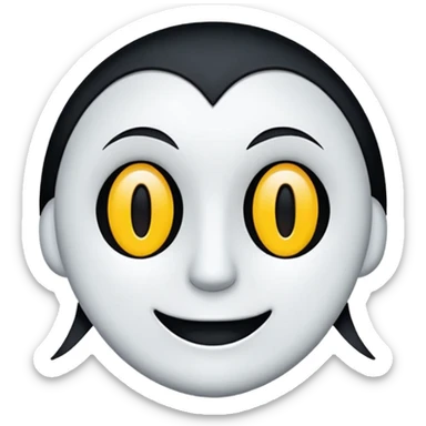 Flat vector  Thin but sharp line art  High contrast  Transparent background  No gradients  No shading  Clean modern gothic aesthetic  128x128 emoji format  Designed to remain clear at small size sticker