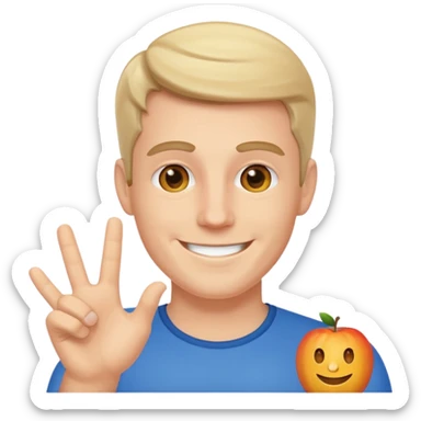 White guy flashing the camera sticker