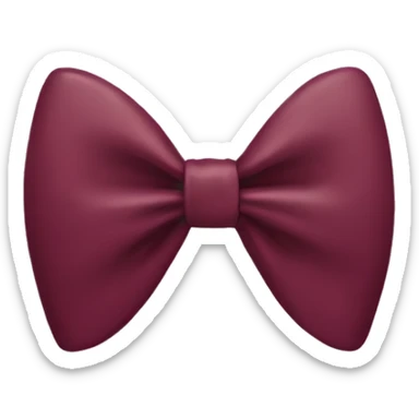 one burgundy bow sticker