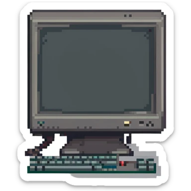 Old computer monitor sticker
