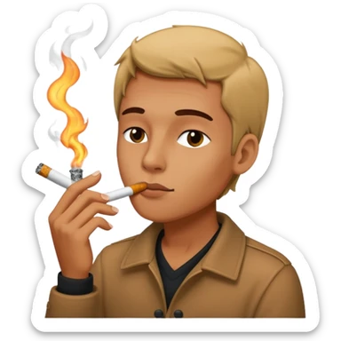 Has una persona fumando sticker