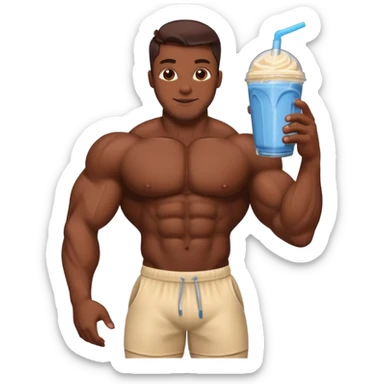 protein shake for bodybuilders sticker