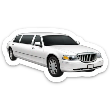 A white limo sticker