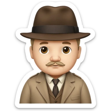 Baby looking like an old tubby mafioso man  sticker