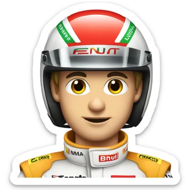 F1 driver in car  sticker