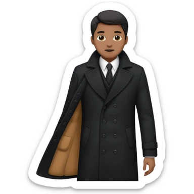 black overcoat sticker