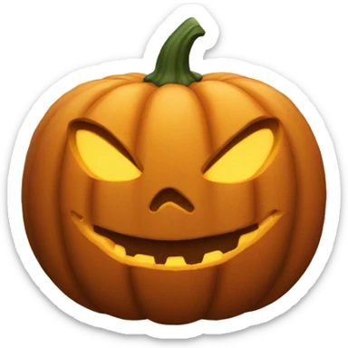 Big pumpkin carved sticker