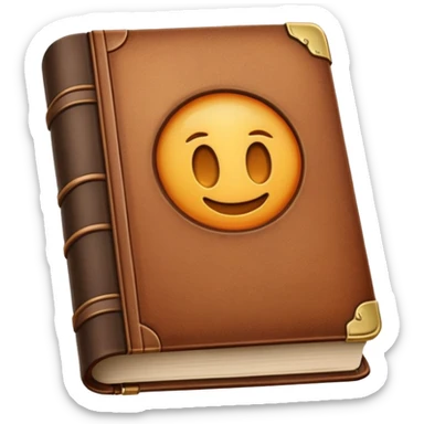 Brown book sticker