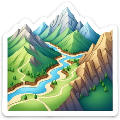 Map for hiking sticker