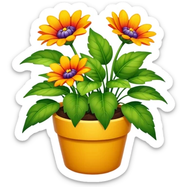 Plantas con flores casi realistas sticker