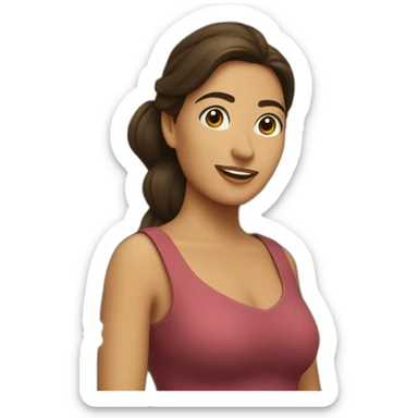 Mujer española guapa en la naturaleza sticker