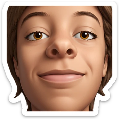 brown-haired girl in portrait sticker