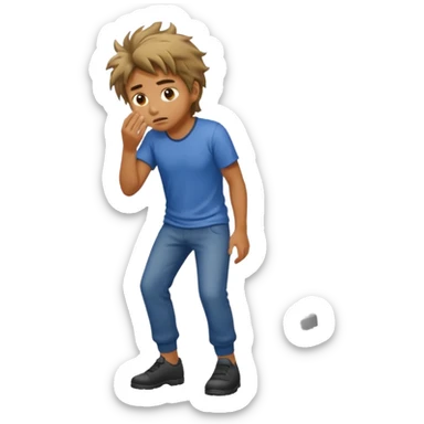 Man urinating on street sticker