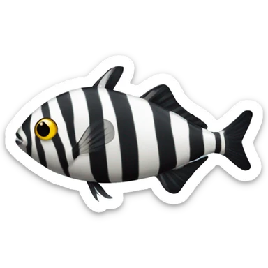 Zebra fish hybrid sticker