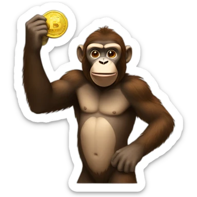 ape holding toncoin sticker