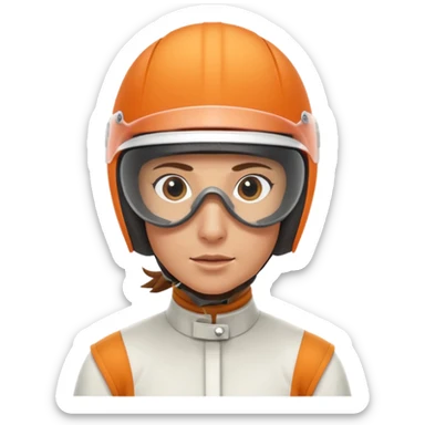professional horse racing rider portrait, head and shoulders only, helmet visor, racing goggles, sleek jockey outfit, focused expression, 3D cartoon, mobile game icon style, clean background, no text, no watermark
 sticker