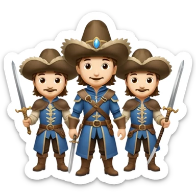 3 musketeers sticker