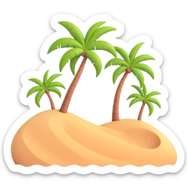 palm tree and sand dunes in Saudi Arabia sticker